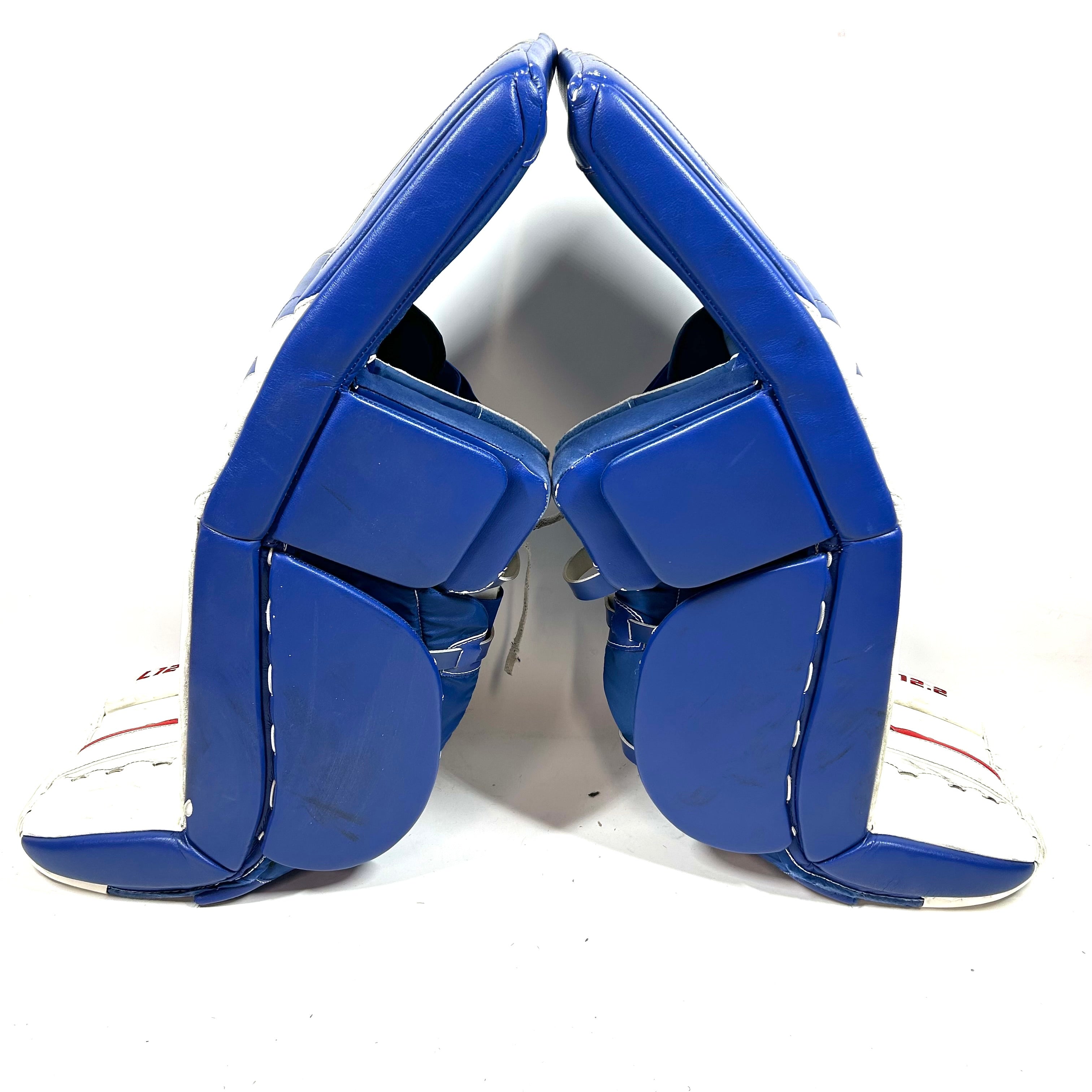 True L12.2 - Jambières de gardien Pro Stock d'occasion (rouge/bleu)